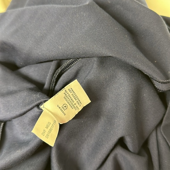 Diane Von Furstenberg DVF Meg Mini Dress Knit Fit And Flare Navy Blue Size 6 - Picture 10 of 10